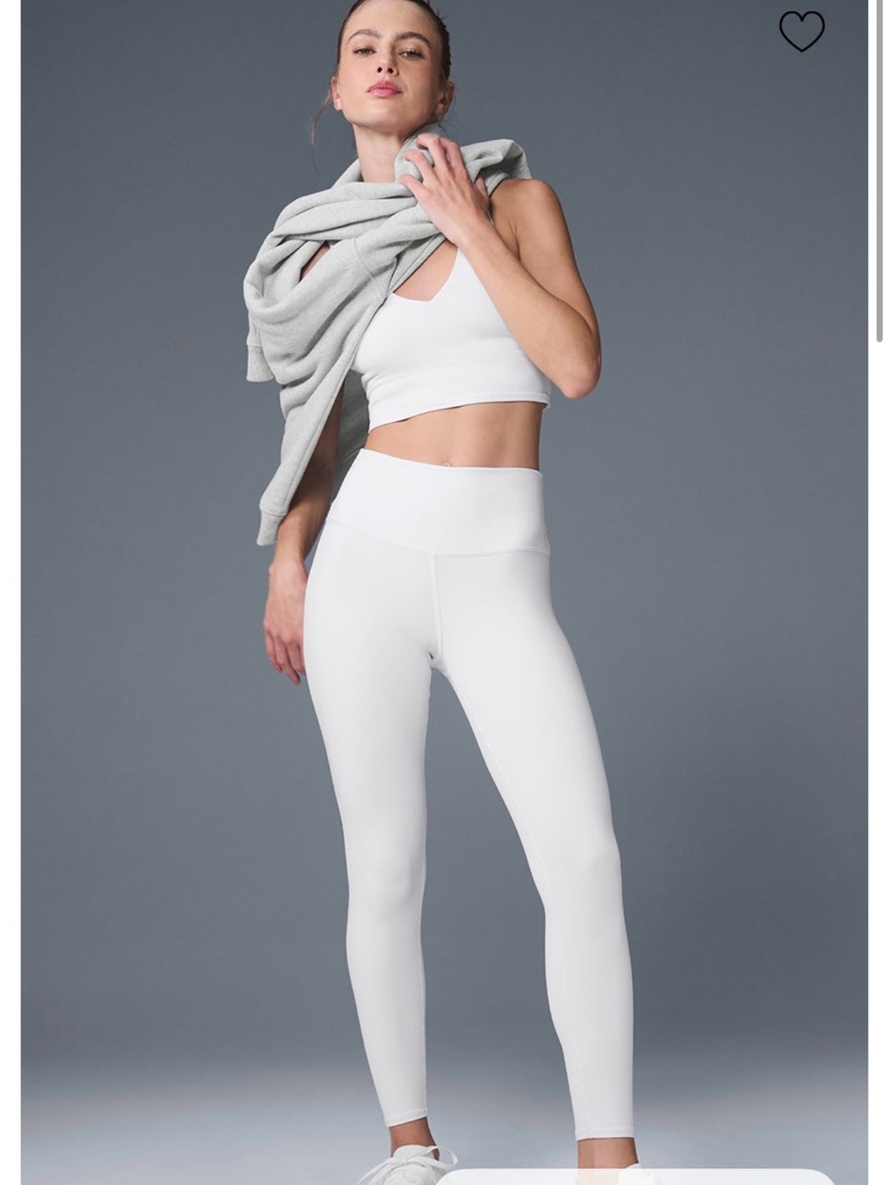 ALO Yoga White High-Rise Seamless 7/8 Leggings